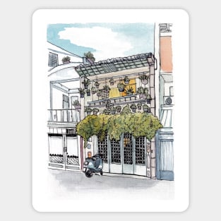 Tinyhouse Saigon (Ho Chi Minh City) Vietnam Watercolor Illustration Magnet